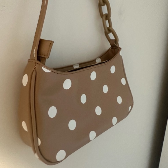 House of want tan color polka dot shoulder bag - Picture 3 of 6
